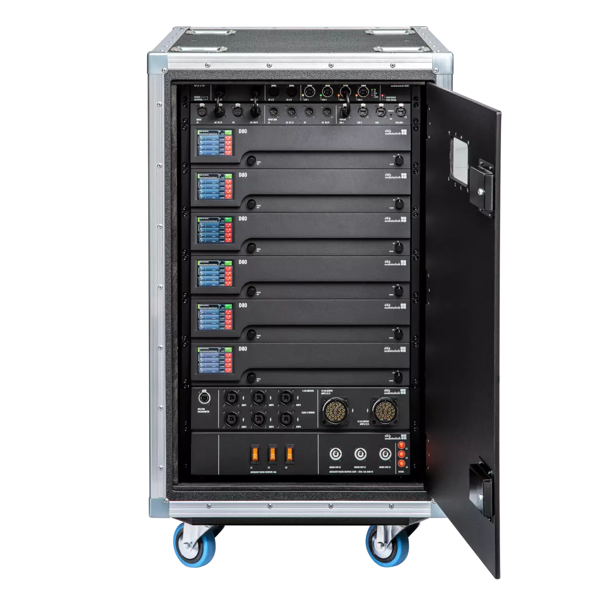 d&b 6 x D80 Touring rack CDA